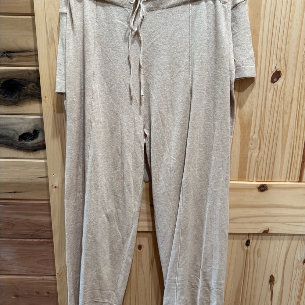Off white Wide-Leg Pants Set